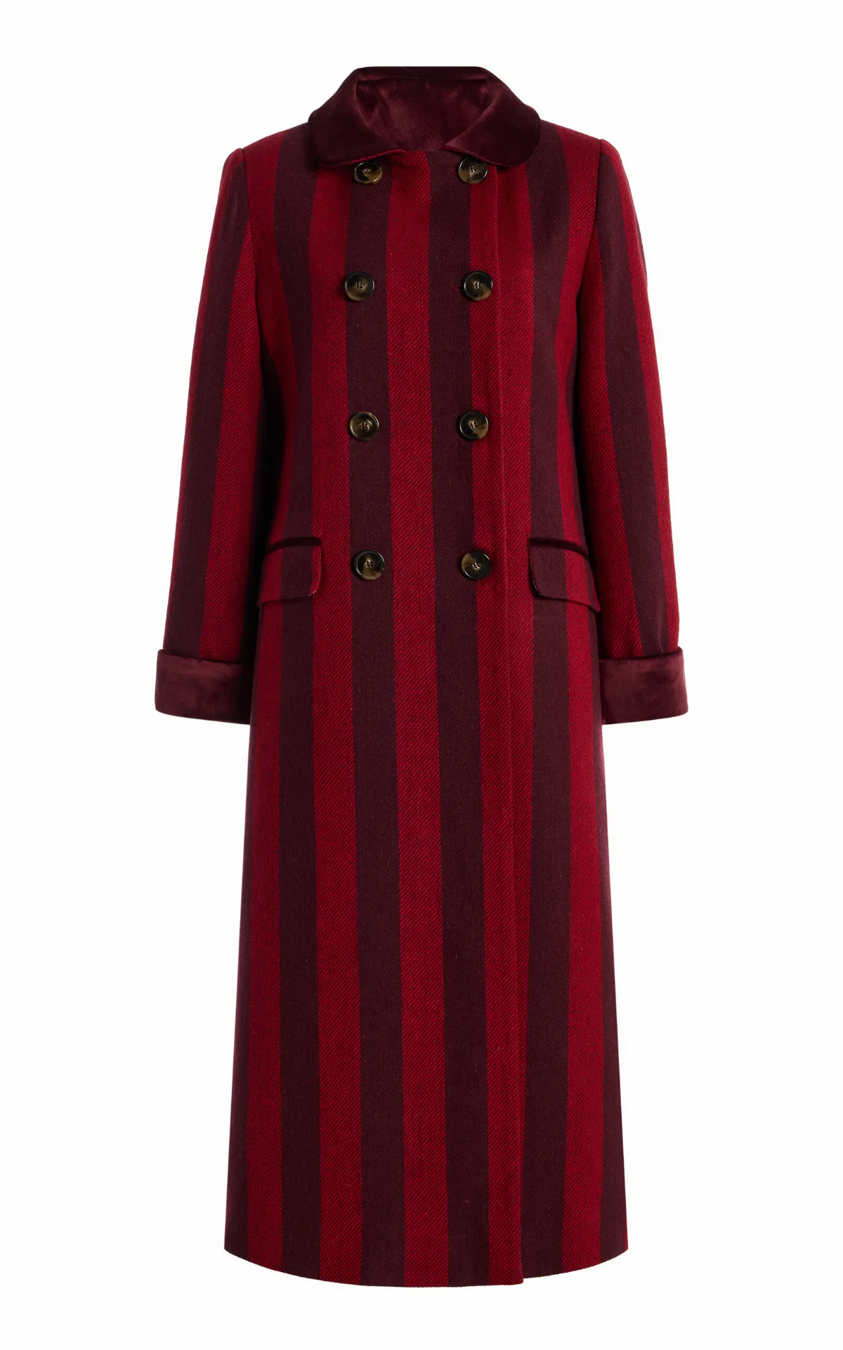 Miranda Striped Wool Coat by LA VESTE