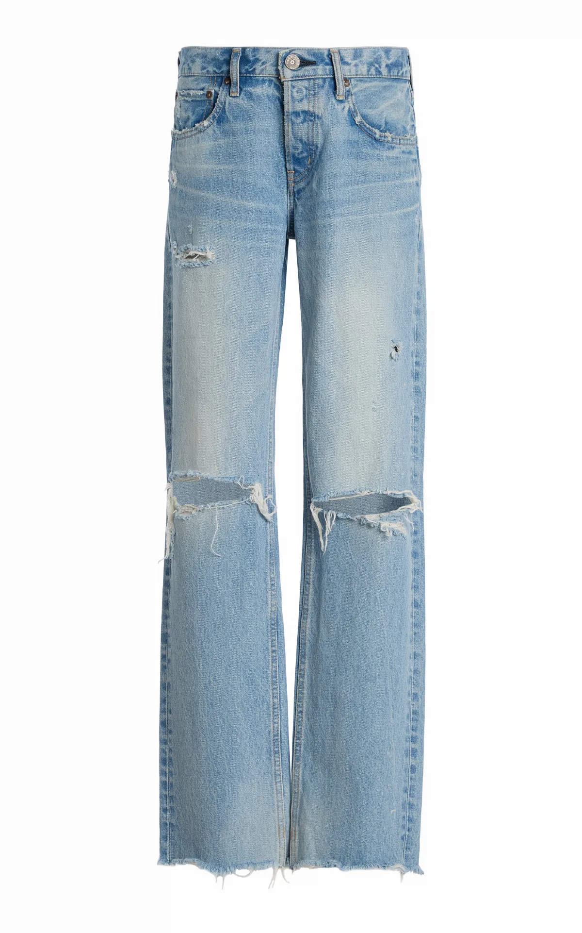 Odessa Rigid Low-Rise Straight-Leg Jeans by MOUSSY VINTAGE