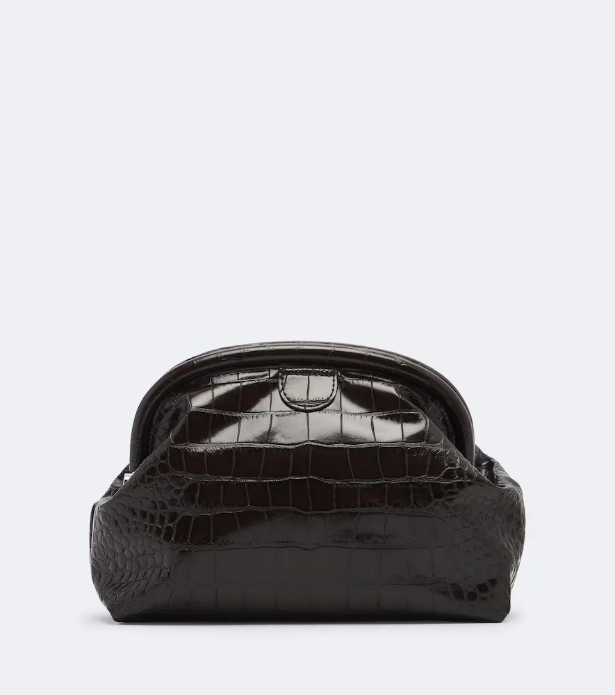 Falabella Small Croc-Effect Clutch