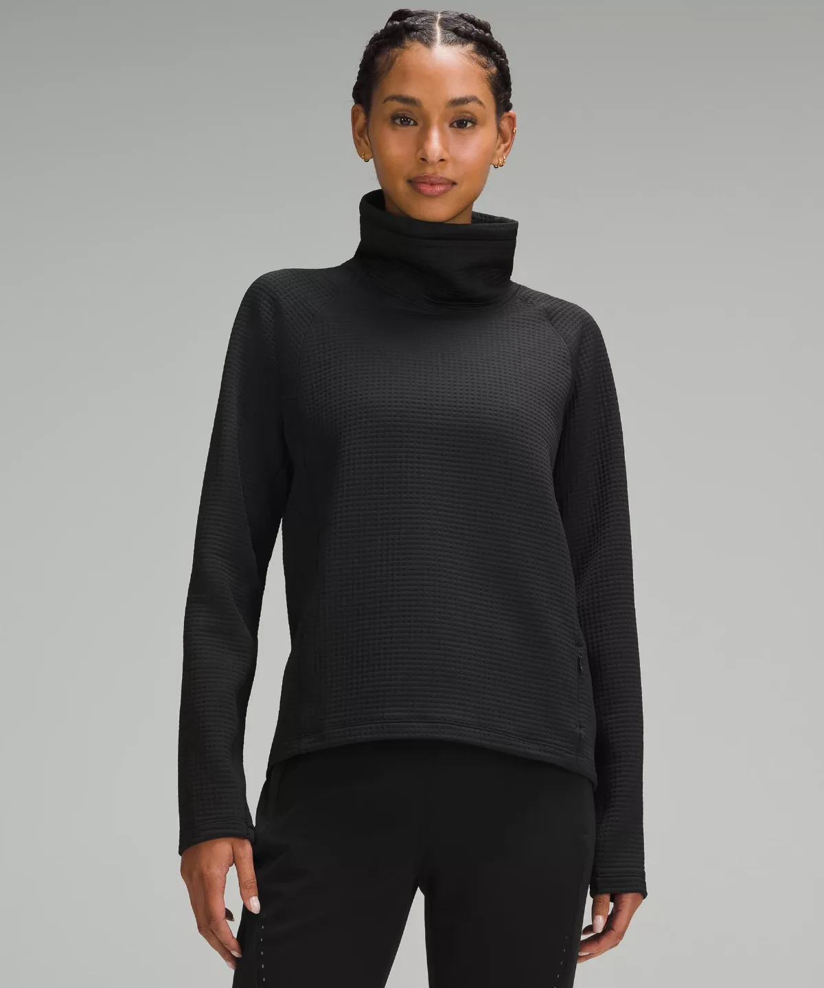 Waffle-Knit Funnel-Neck Long-Sleeve Shirt by lululemon