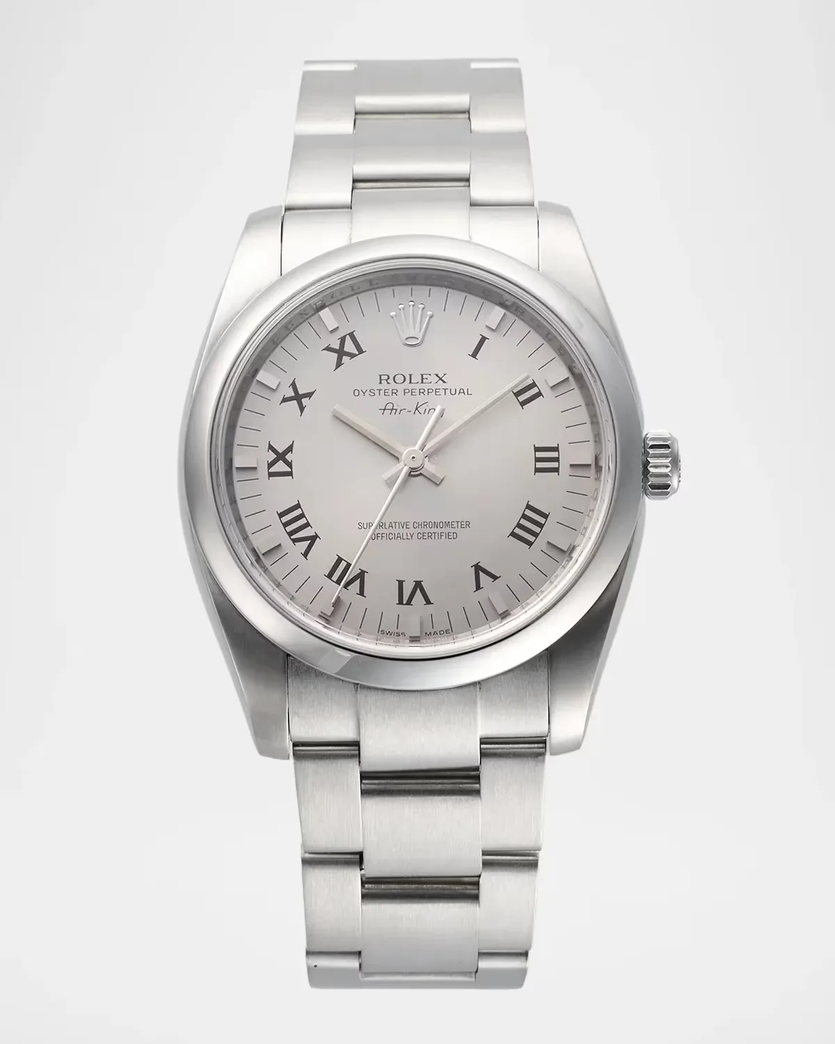 Rolex Air-King Sterling Silver Bracelet Watch, 34mm by Vintage Watches