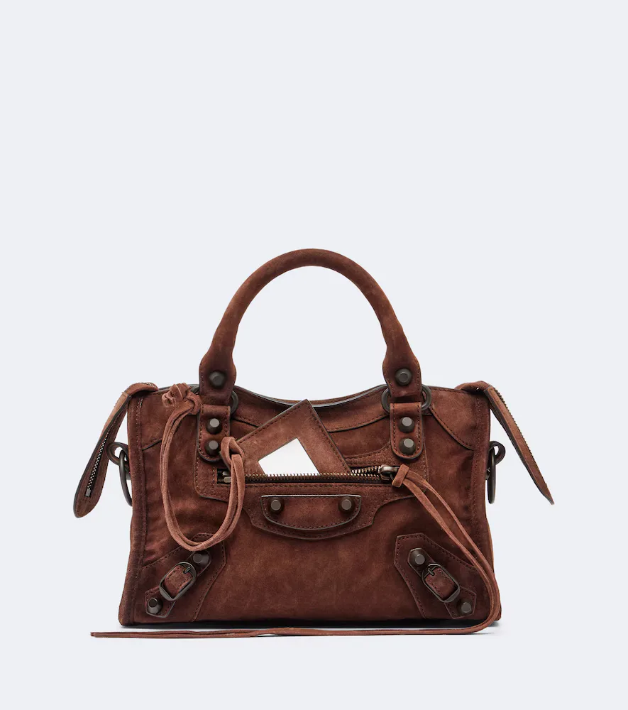 Le City Mini Suede Top-Handle Bag by Balenciaga