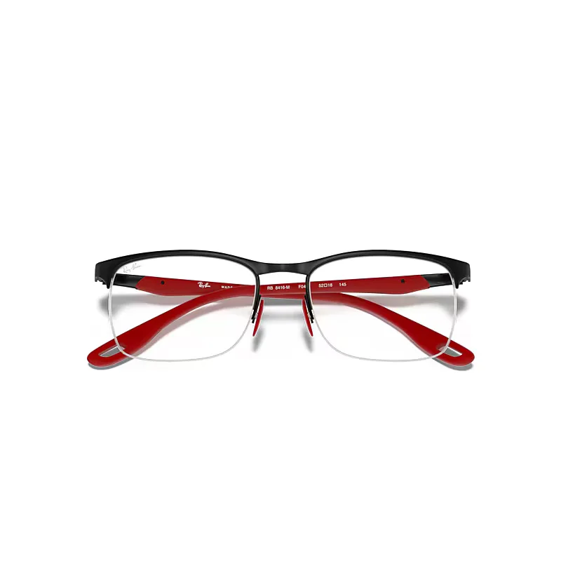 Rb8416m Scuderia Ferrari Collection Eyeglasses Red Frame Clear Lenses by Ray-Ban