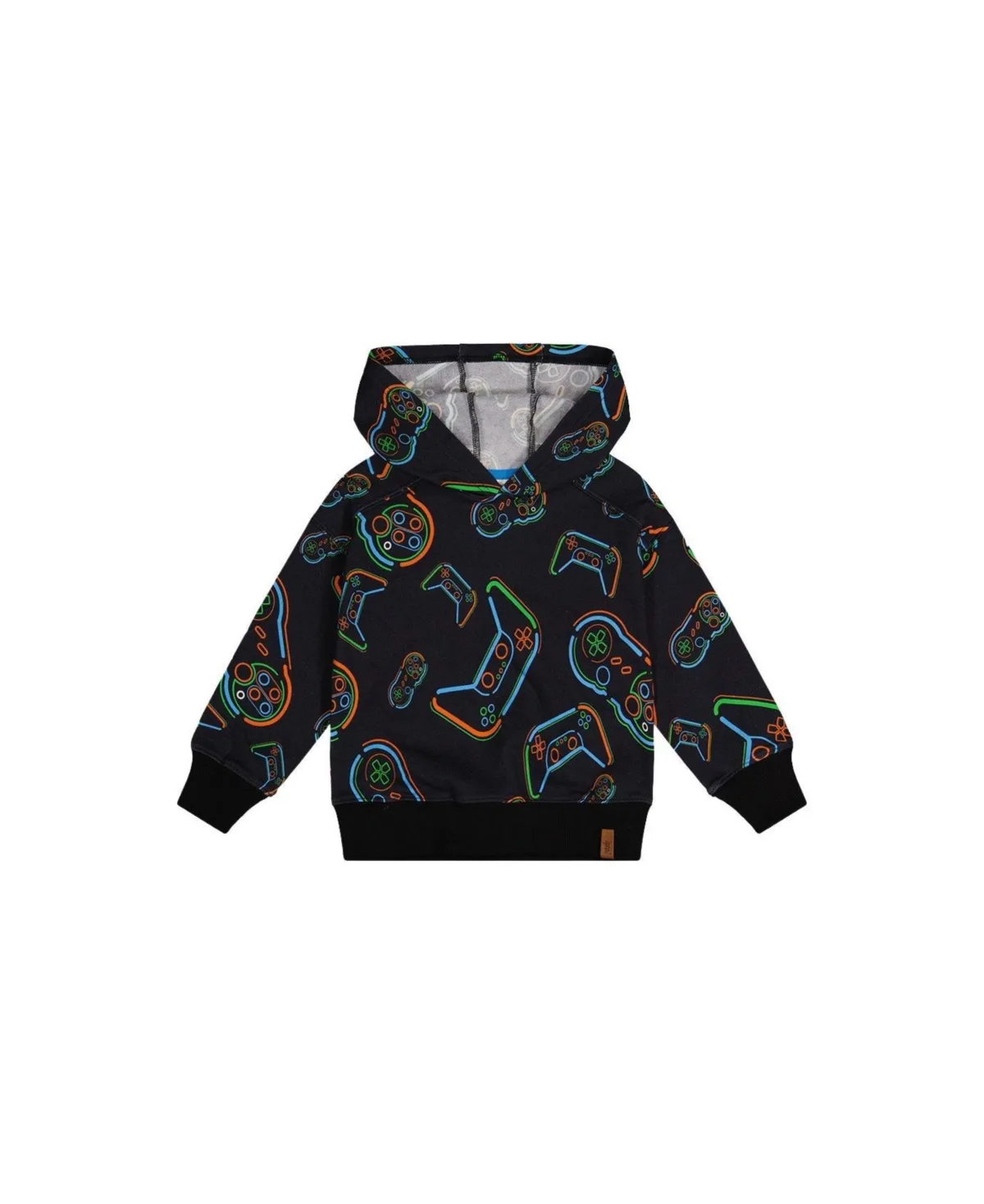 Fleece Hooded Sweatshirt Printed Controller by Deux Par Deux