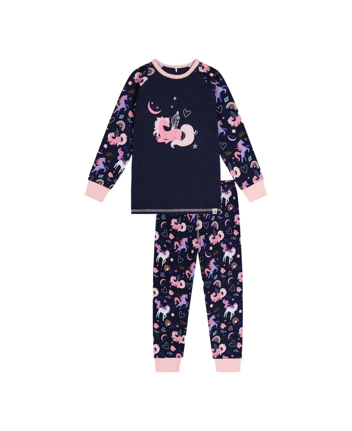 Cotton Two Piece Pajama Set Unicorn Print by Deux Par Deux
