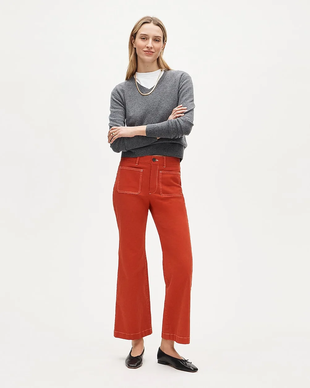 Charley Kickout Crop Pant in Chino by J.Crew