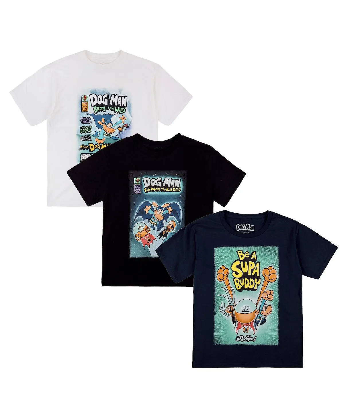 3-Pack T-Shirts by Dog Man