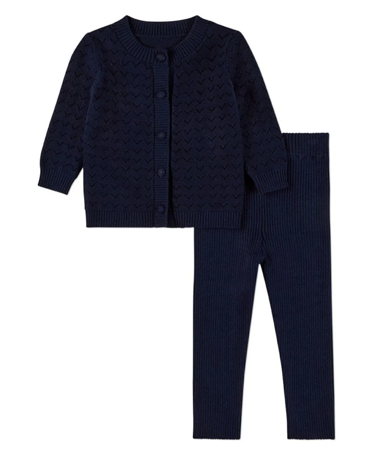 Chevron Knit Cardigan 2 Piece Set by Memoi
