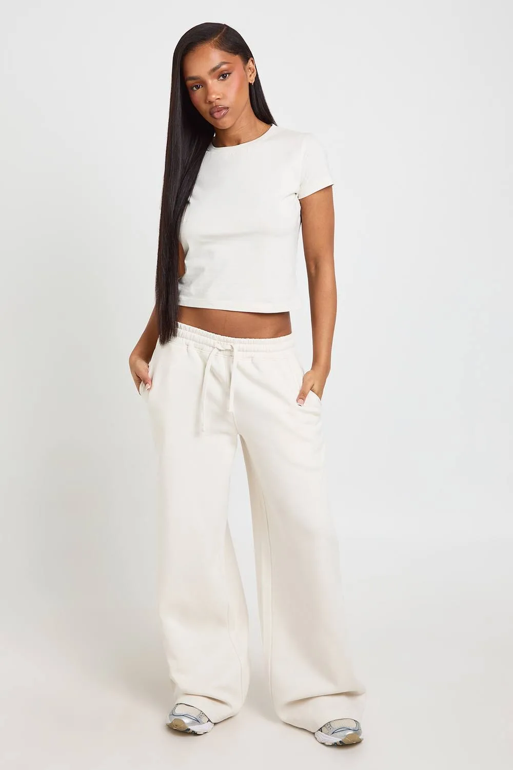 Cap Sleeve Fitted Top & Straight Leg Jogger Tracksuit