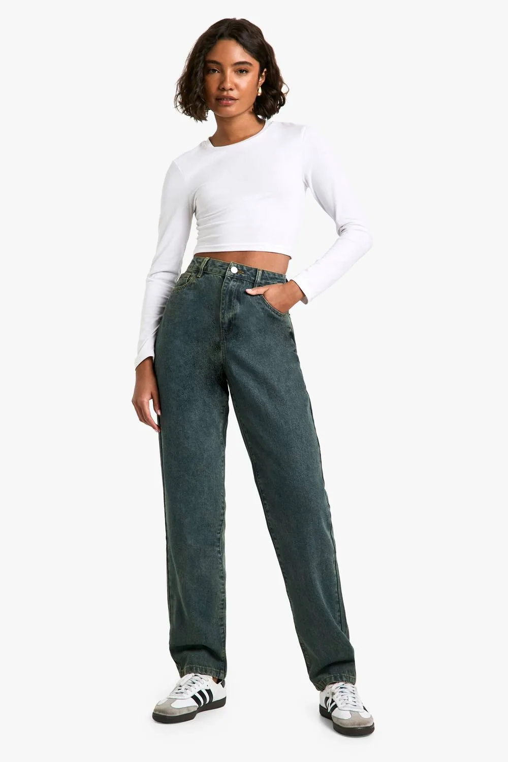 Tall 34 Inch Basic Straight Leg Jeans by boohoo