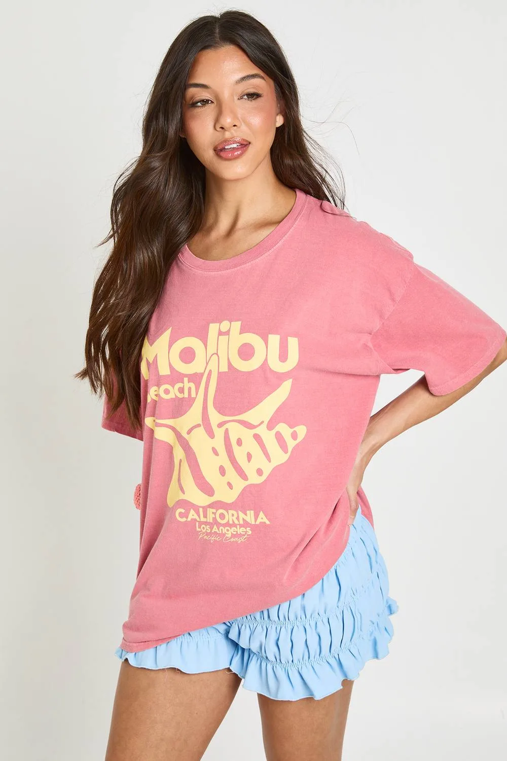 Malibu Beach Printed T-Shirt by boohoo