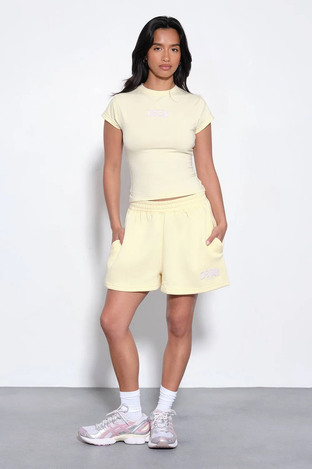 Collegiate Applique Sweat Short by DSGN Studio