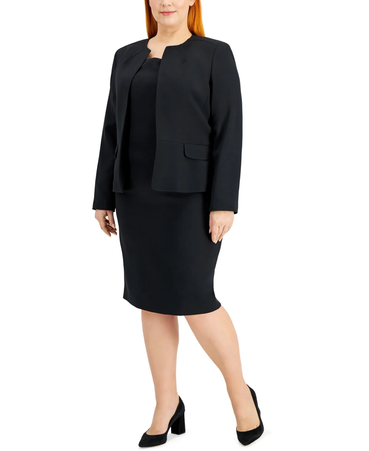 Cardigan Jacket & Sheath Dress Set by Le Suit