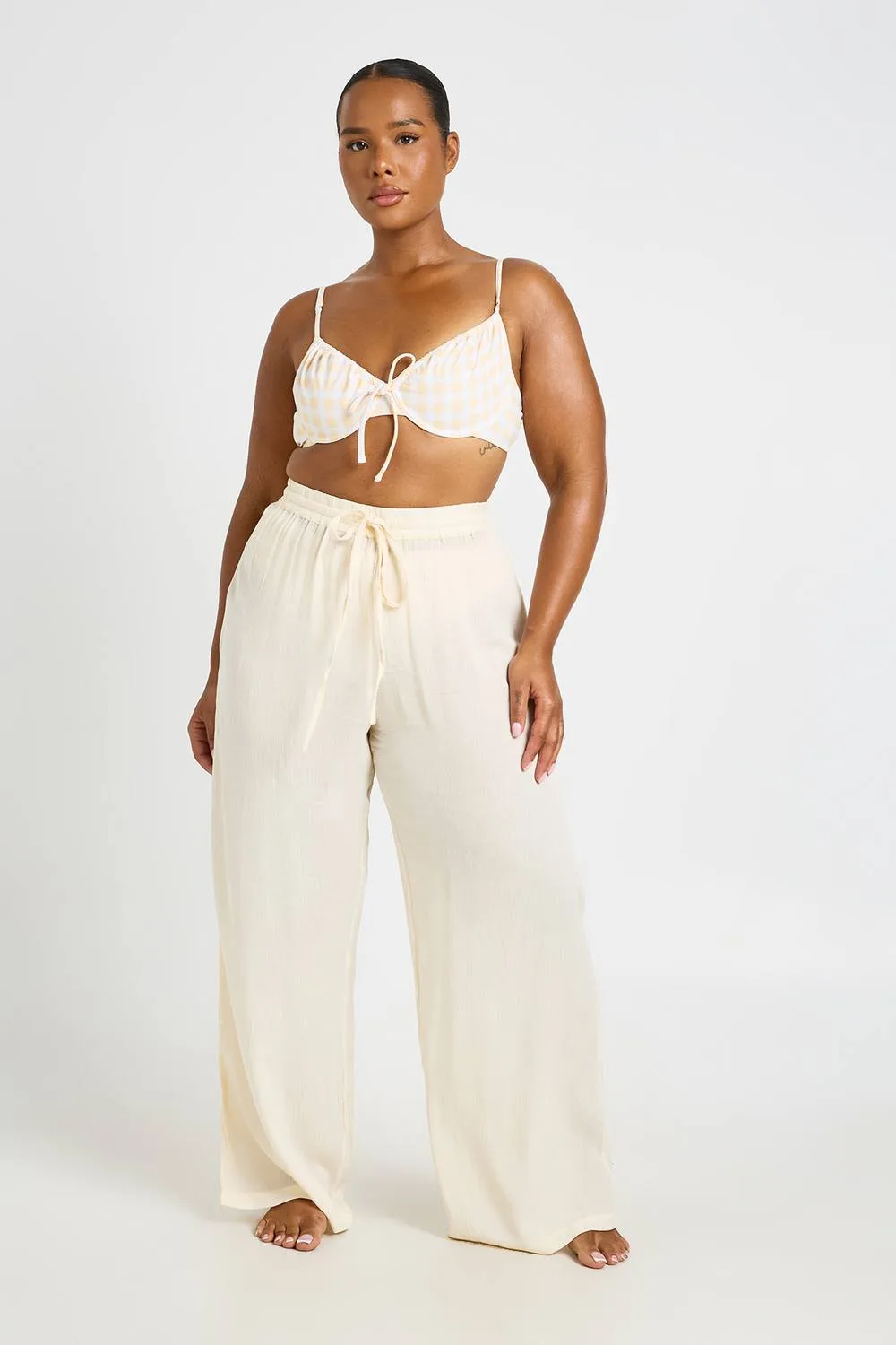 Textured Beach Trouser by boohoo