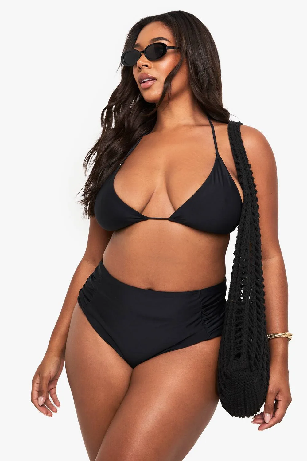 Tummy Control Bikini Bottoms - Knitted by boohoo