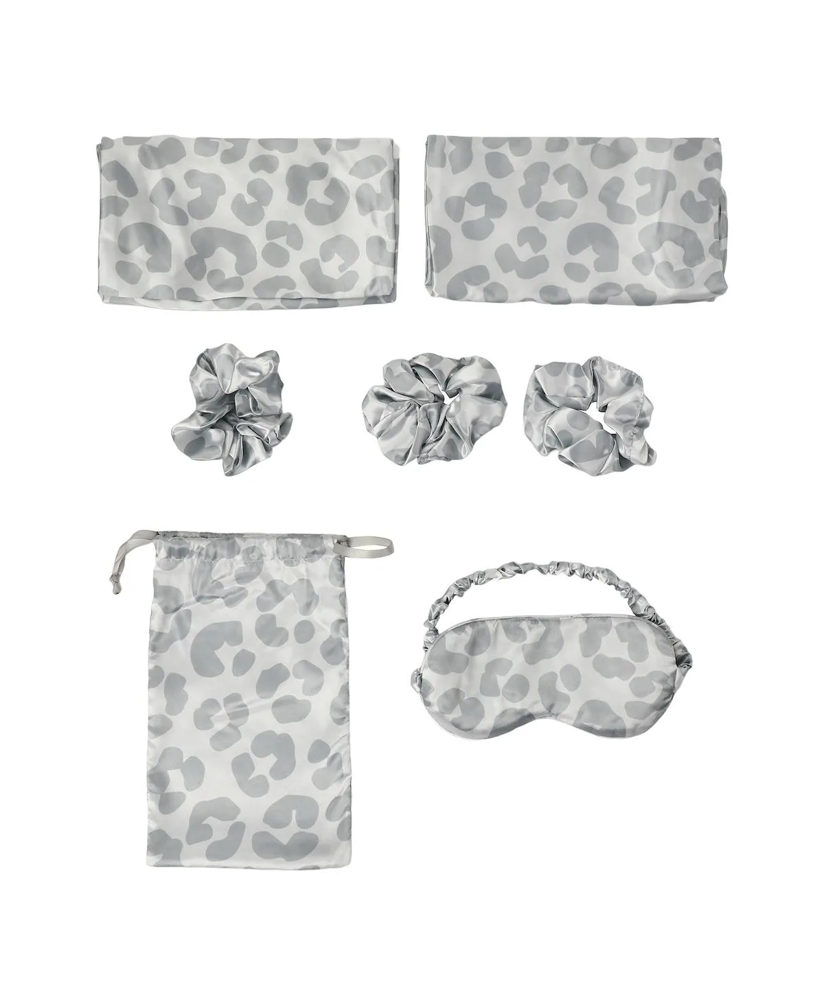 Leopard Spots 6-Pack Pillowcase, Eye Mask, & Scrunchies Set-King by Generic
