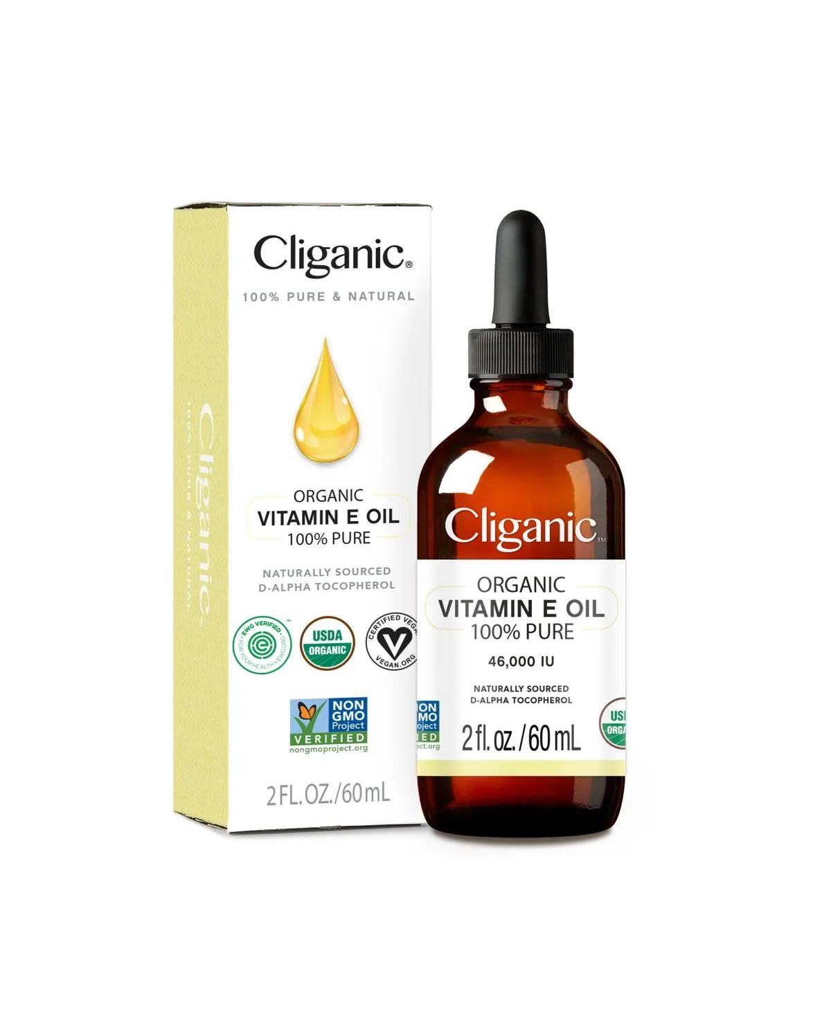 Organic Vitamin E Oil - 2oz by Cliganic