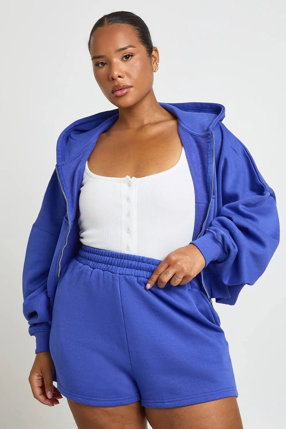 Thick Waist Band Shorts - Cotton/Elastane/Polyurethane by boohoo