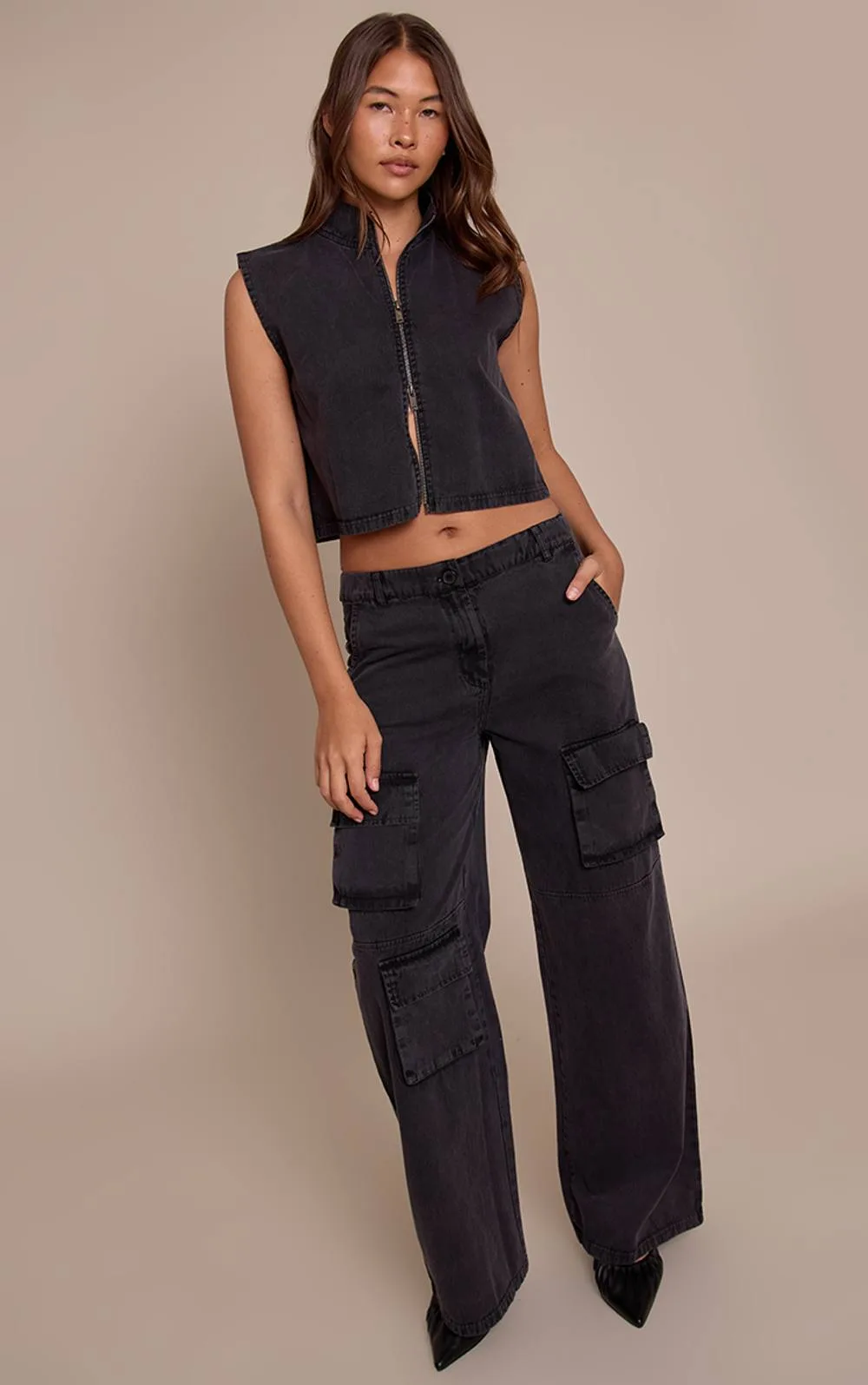 Washed Pocket Detail Trousers Co-Ord by PrettyLittleThing