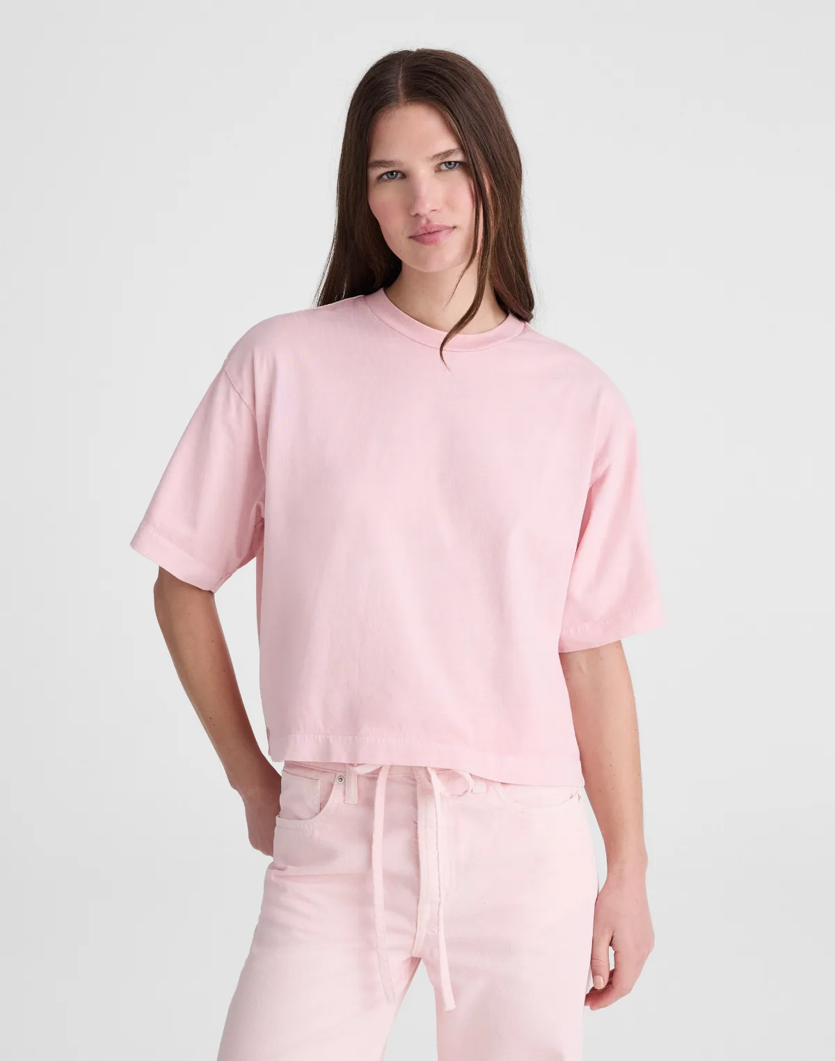 Madewell x Shopbop Boxy Crop Tee in Allday Jersey by MW