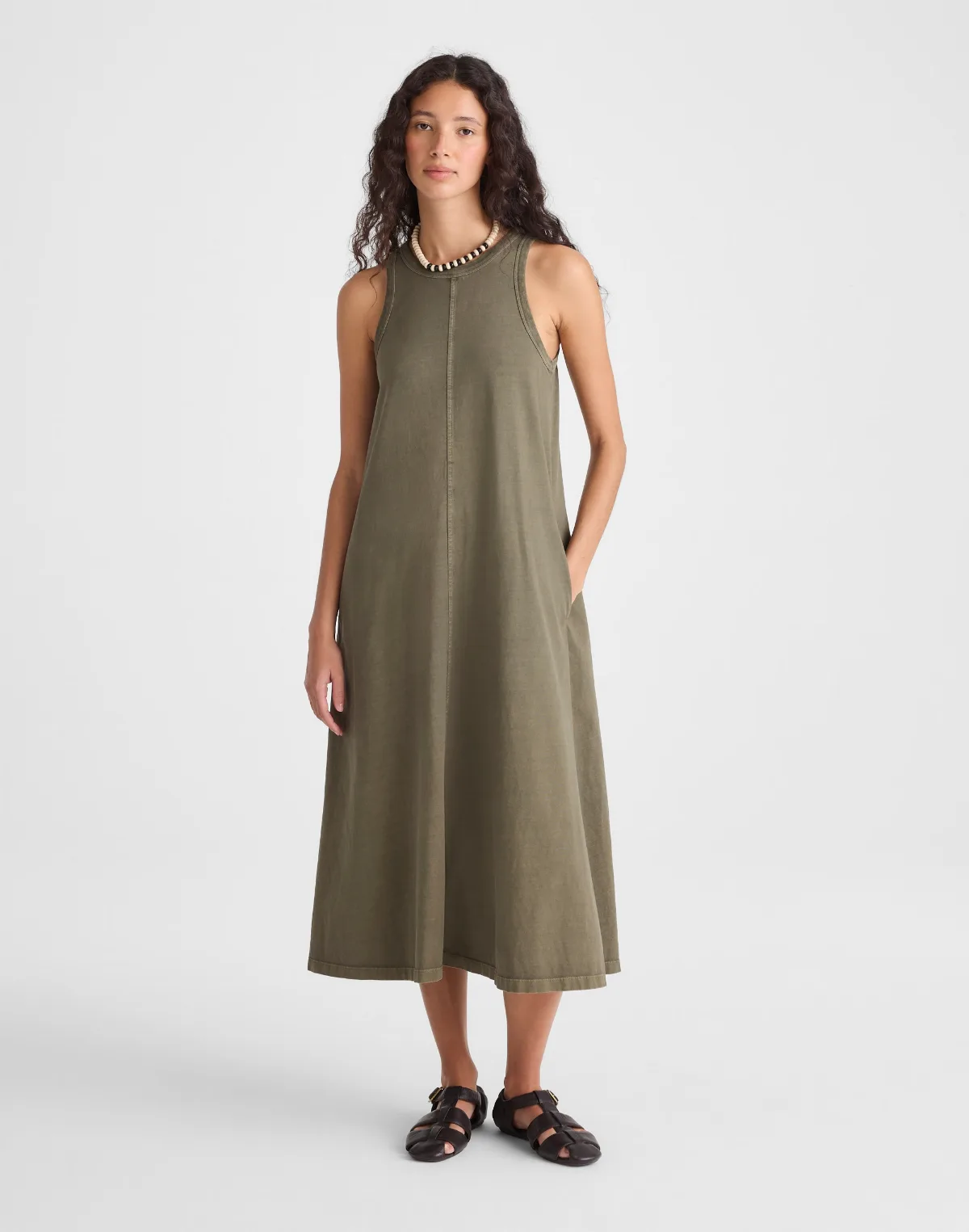 Seamed Tank Maxi Dress in Allday Jersey by MW