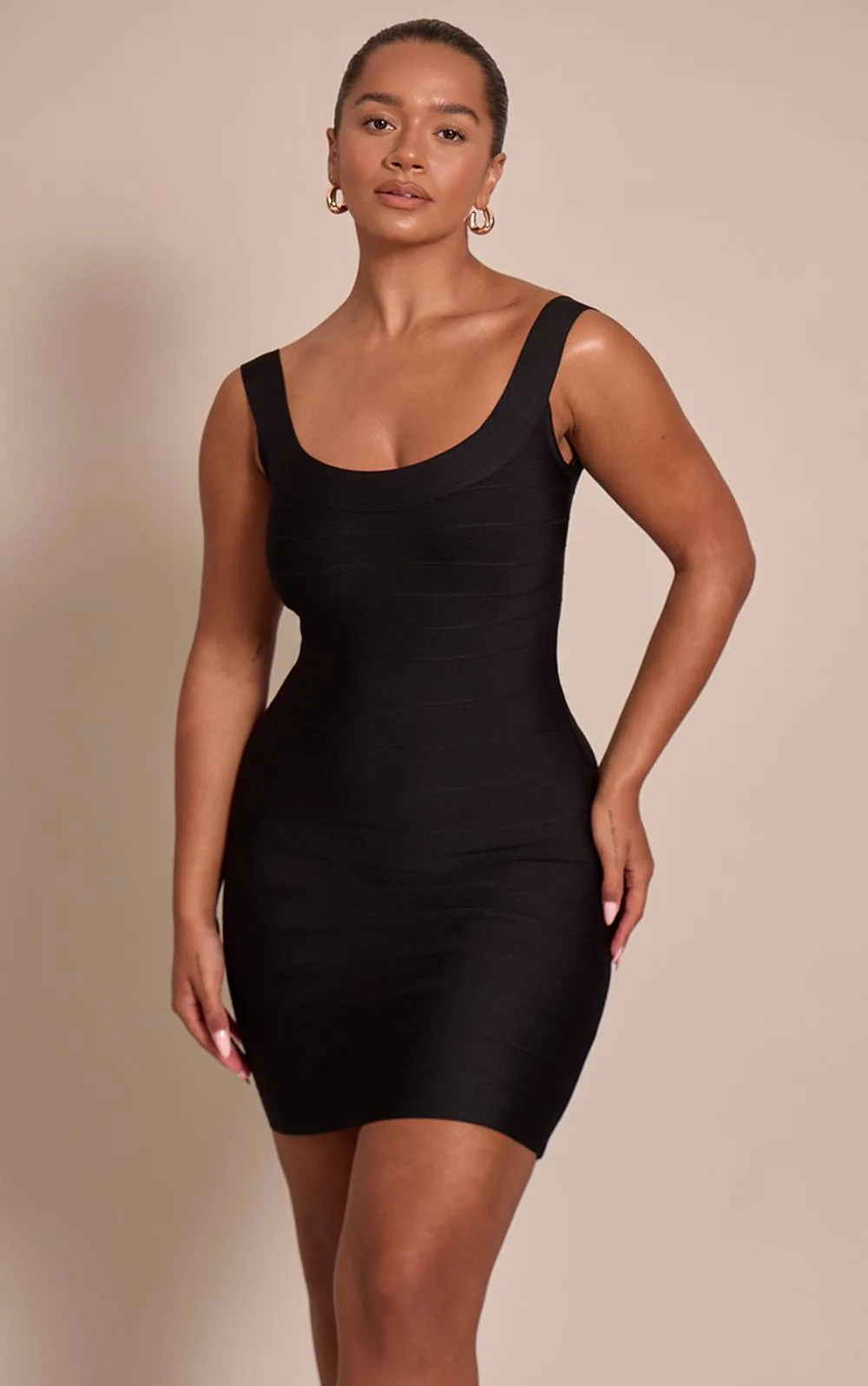 Bandage Scoop Neck Mini Dress