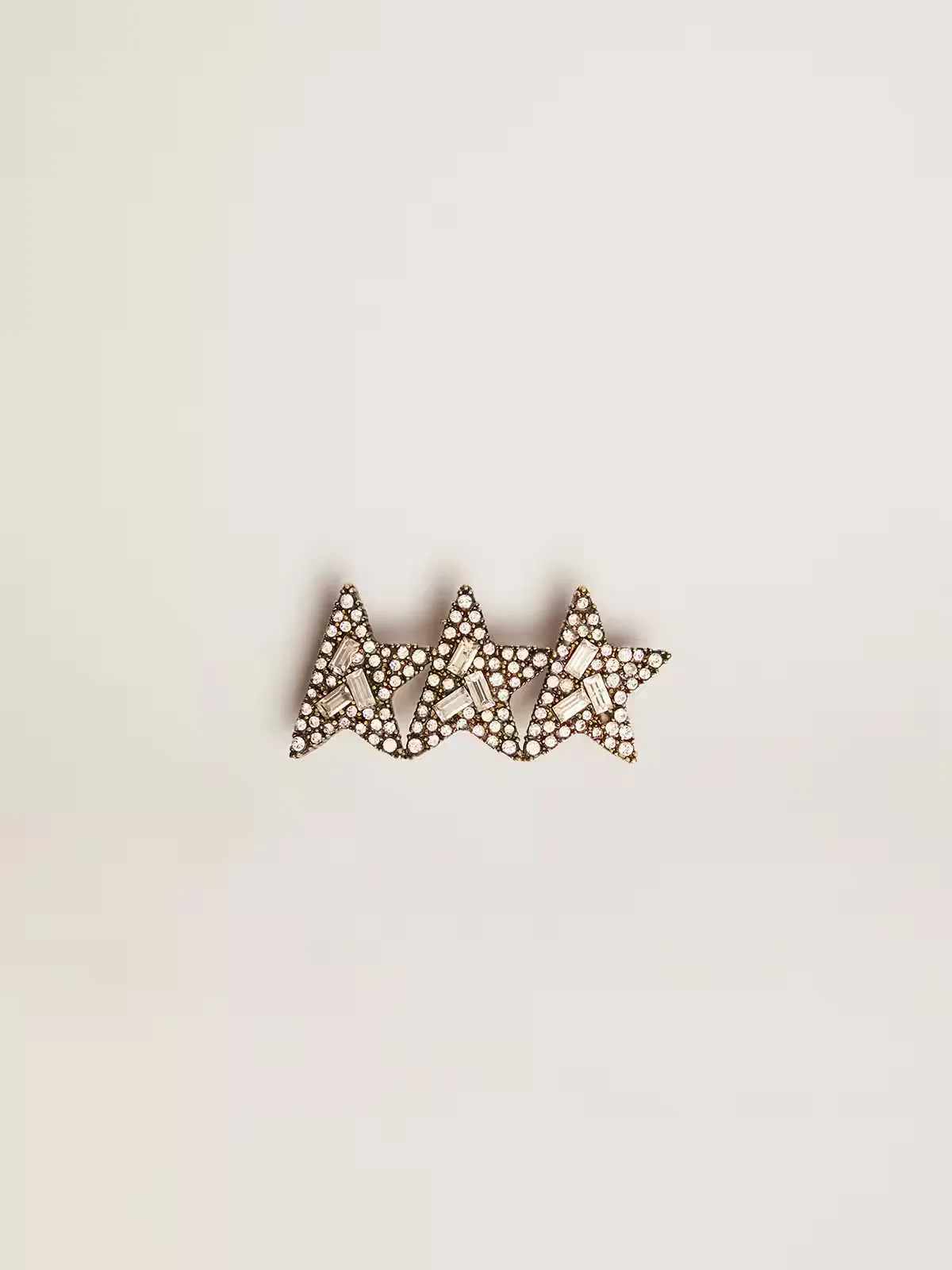 Lace Accessory with Three Antique Gold Color Stars with Crystals by Golden Goose
