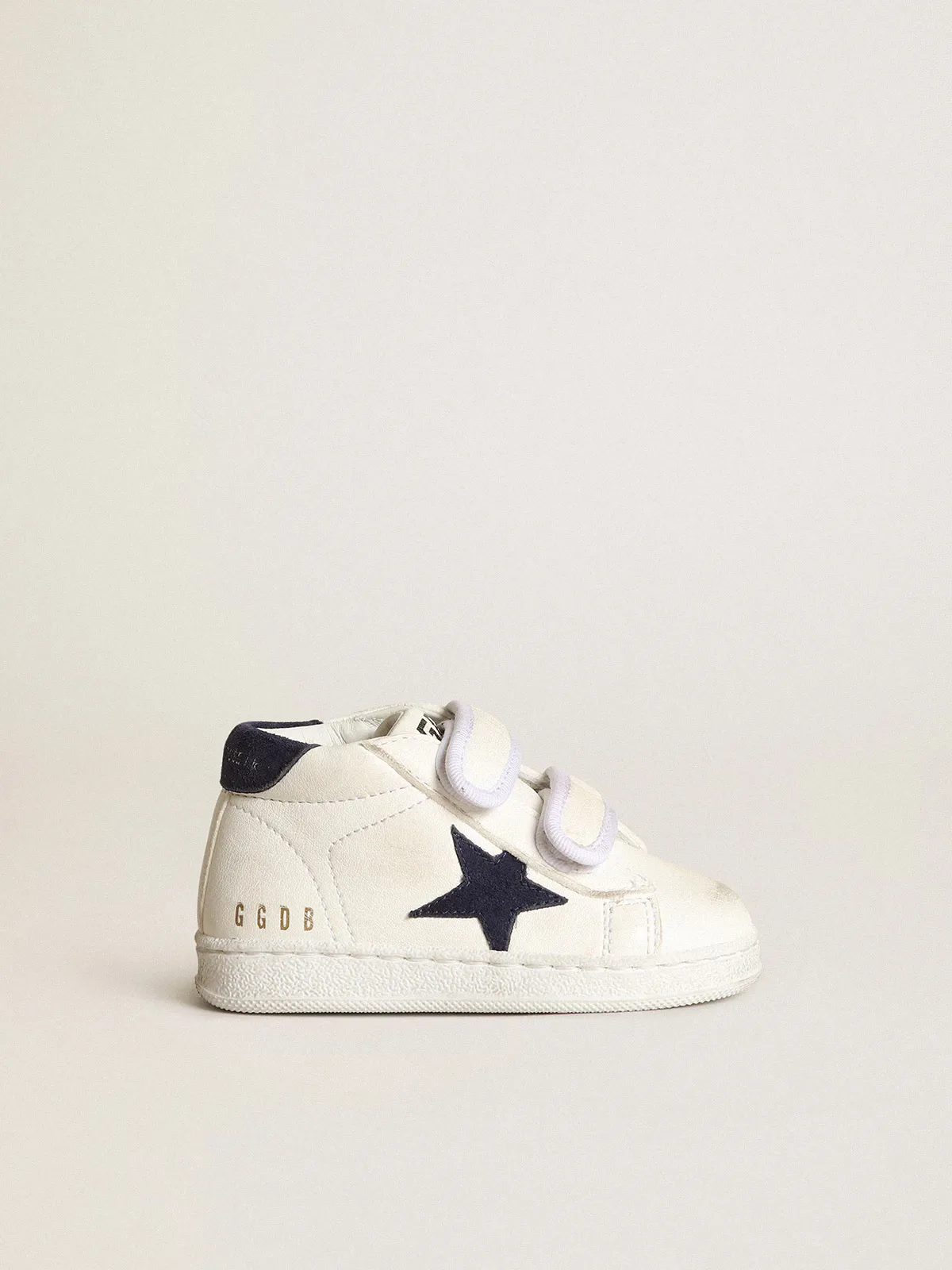 June Nappa with Dark Blue Suede Star and Heel Tab by Golden Goose