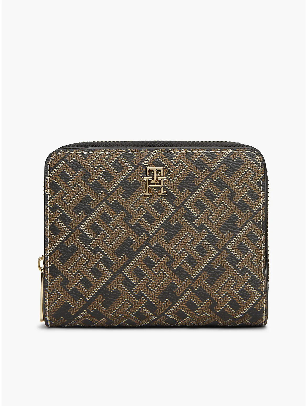 Monogram Print Medium Zip Wallet by Tommy Hilfiger