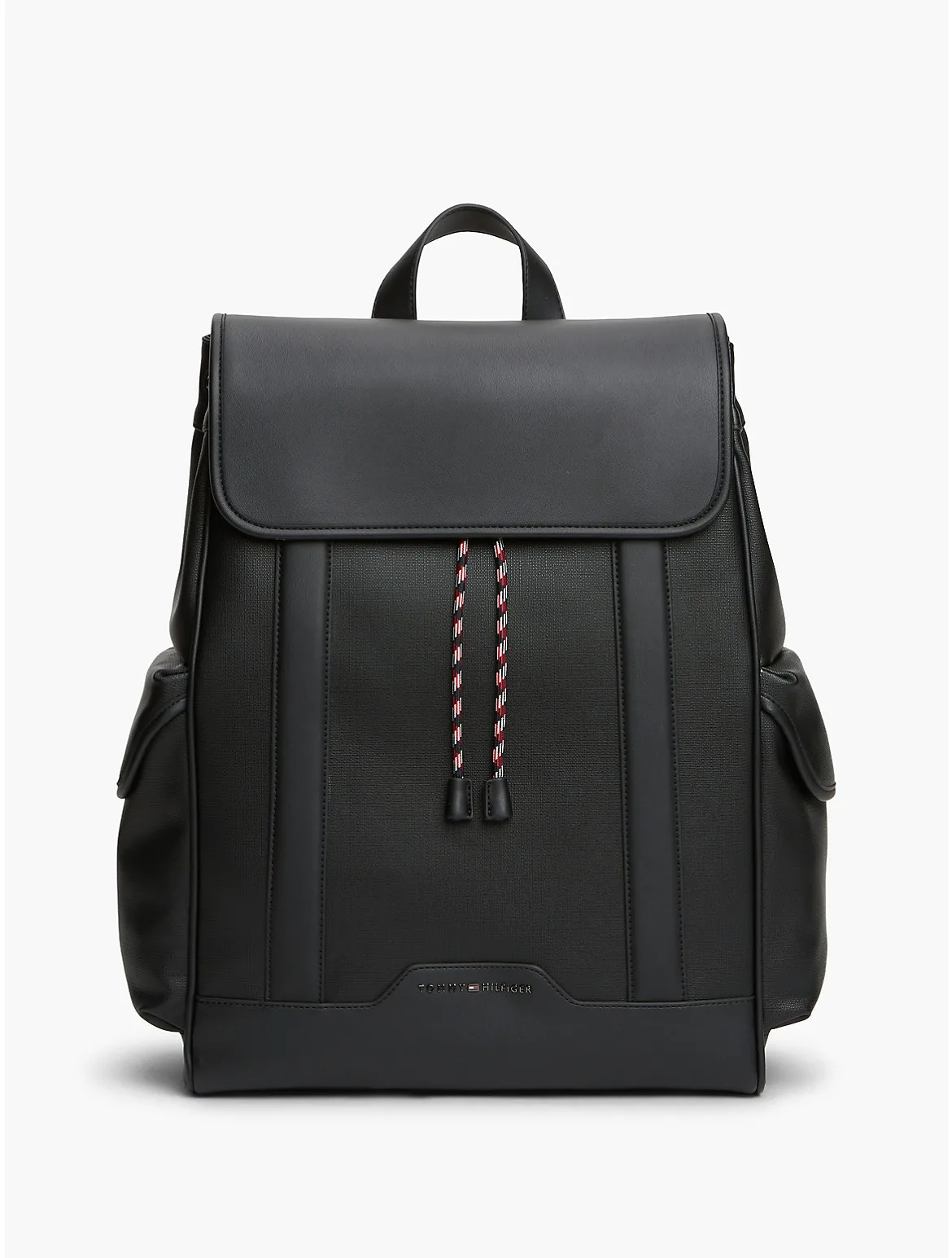 Textured Flap Backpack by Tommy Hilfiger