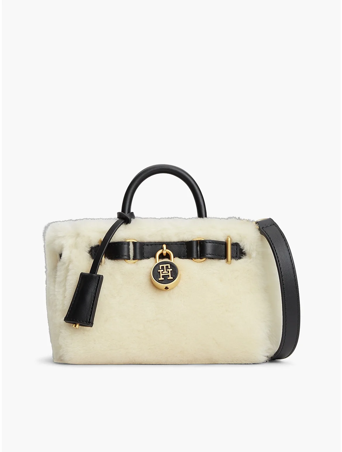Shearling Micro Tote Bag by Tommy Hilfiger