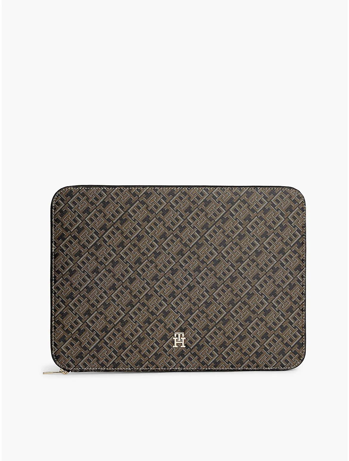 Allover Monogram Print Laptop Pouch by Tommy Hilfiger