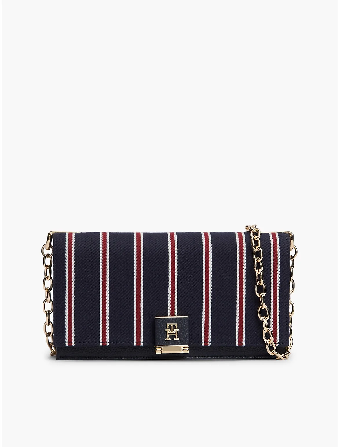 Varsity Stripe Chain Strap Crossbody Bag by Tommy Hilfiger