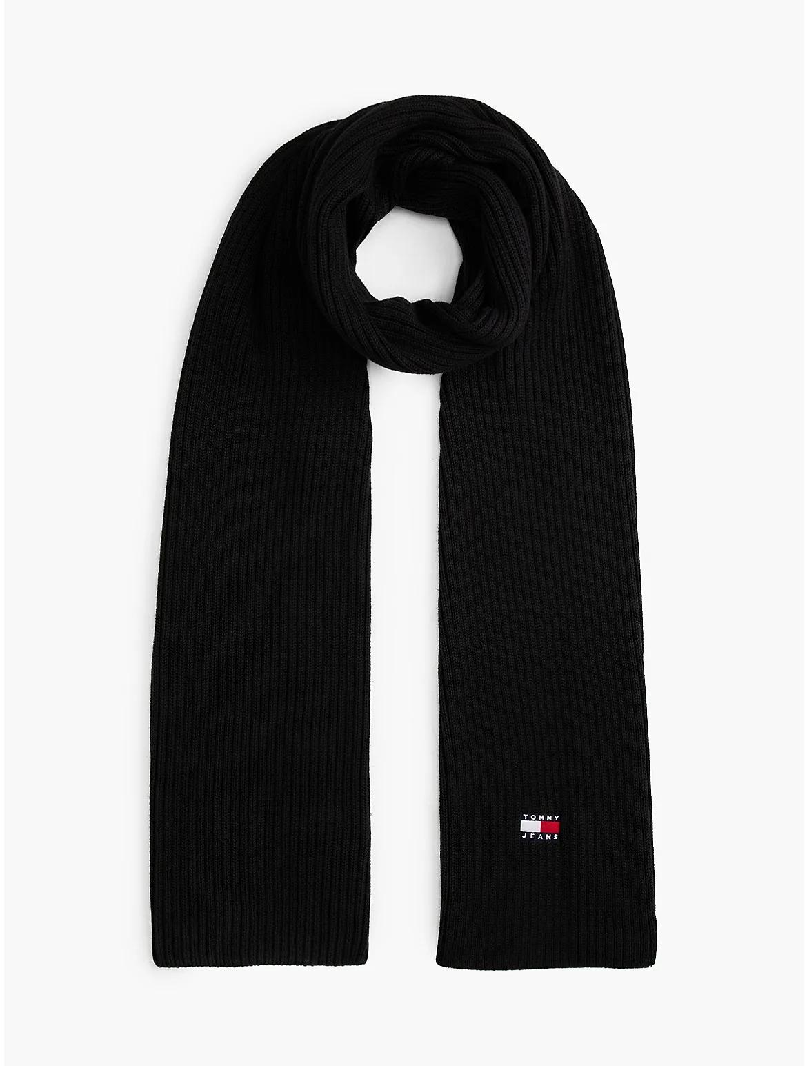 Tommy Jeans Badge Rib-Knit Scarf by Tommy Hilfiger