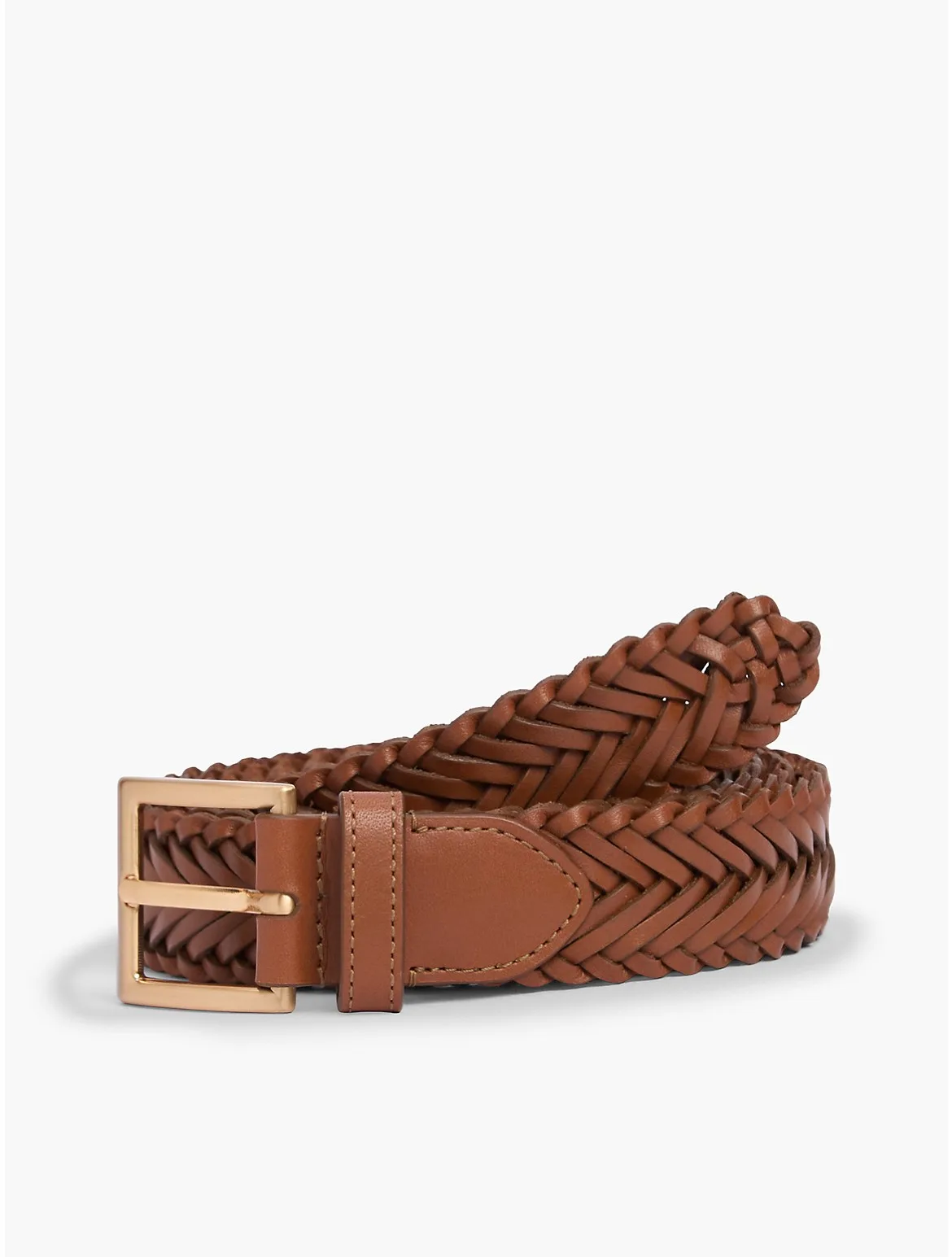 Square Buckle Woven Leather Belt by Tommy Hilfiger