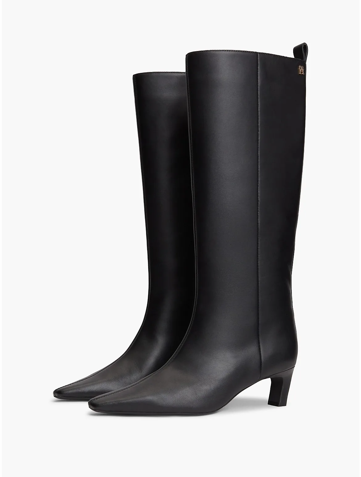 Knee-High Leather Kitten-Heel Boot by Tommy Hilfiger