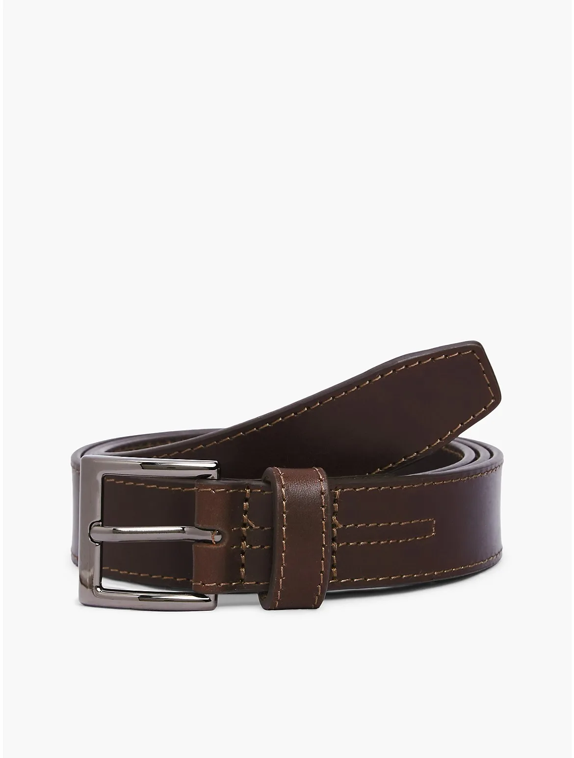 Square Buckle Leather Belt