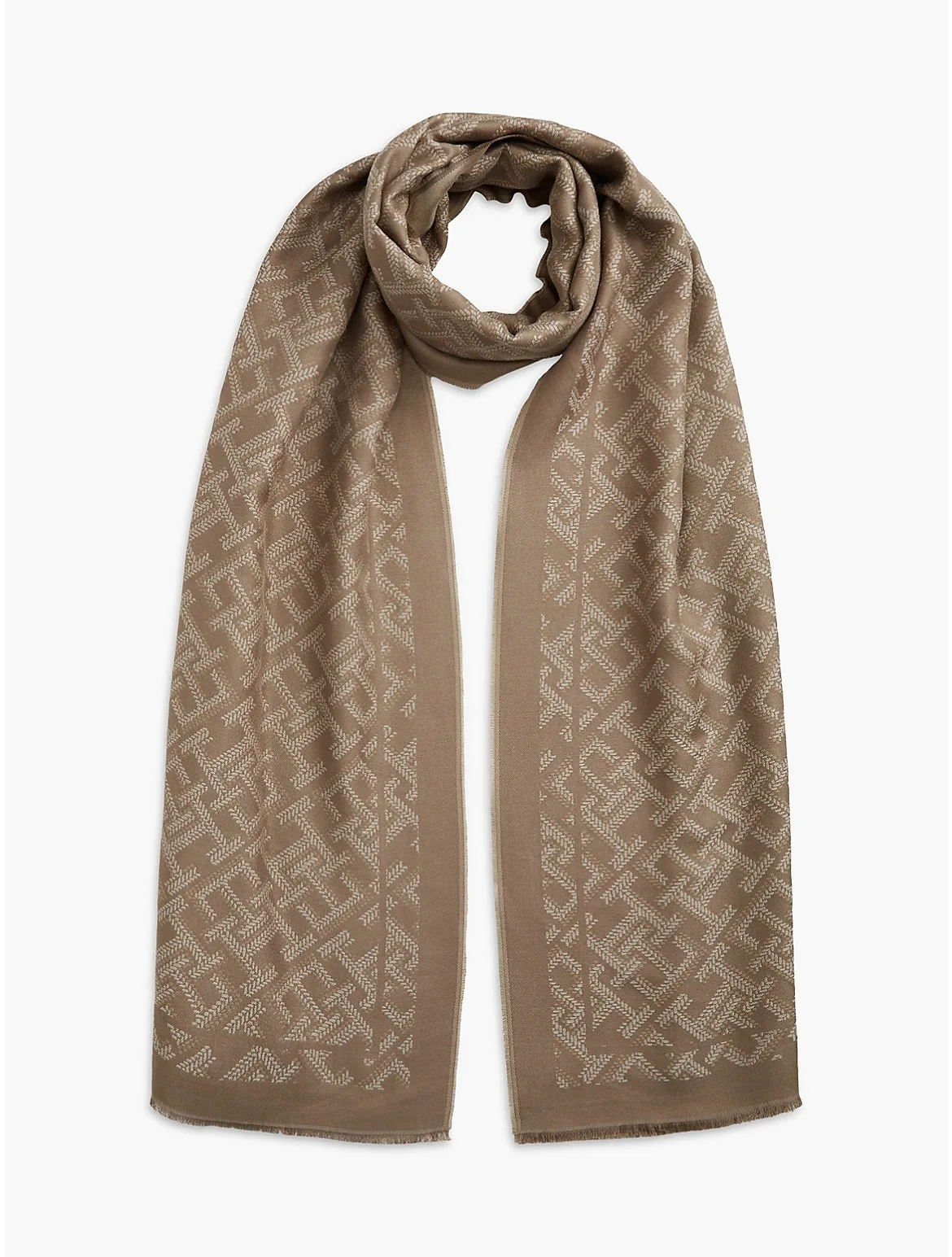 Jacquard Monogram Scarf by Tommy Hilfiger
