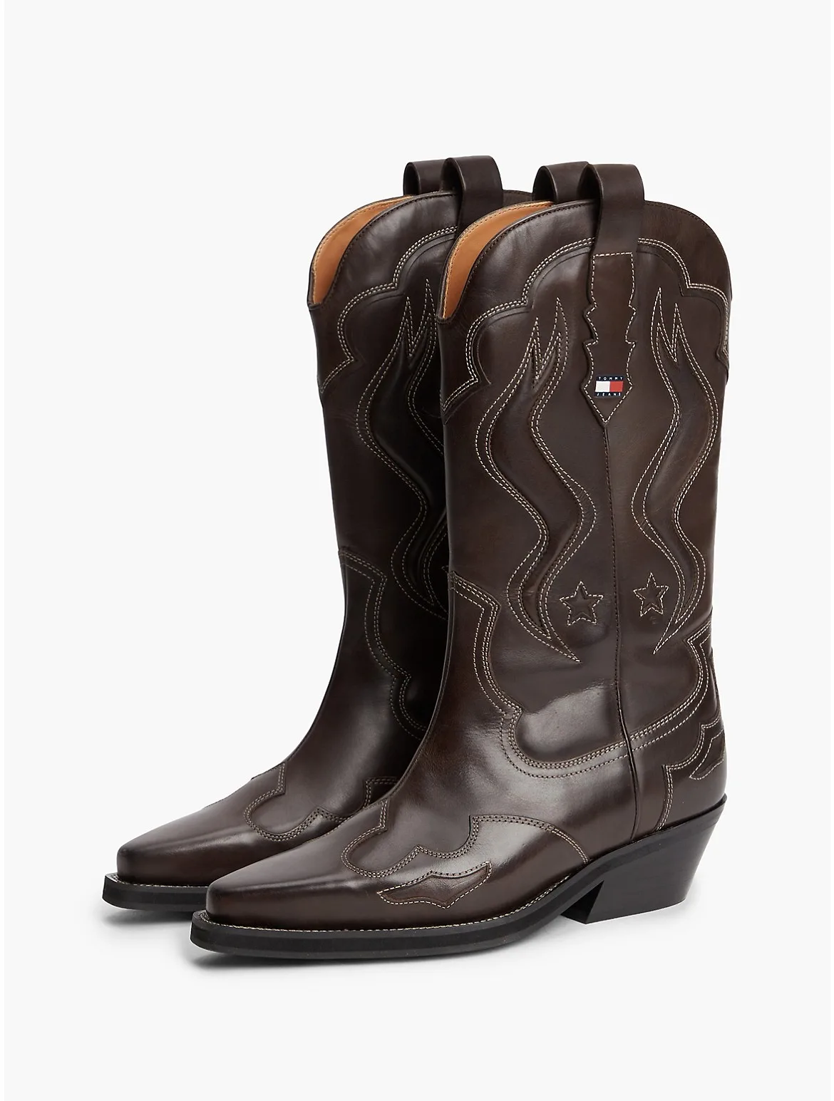 Tommy Jeans Leather Cowboy Boot by Tommy Hilfiger