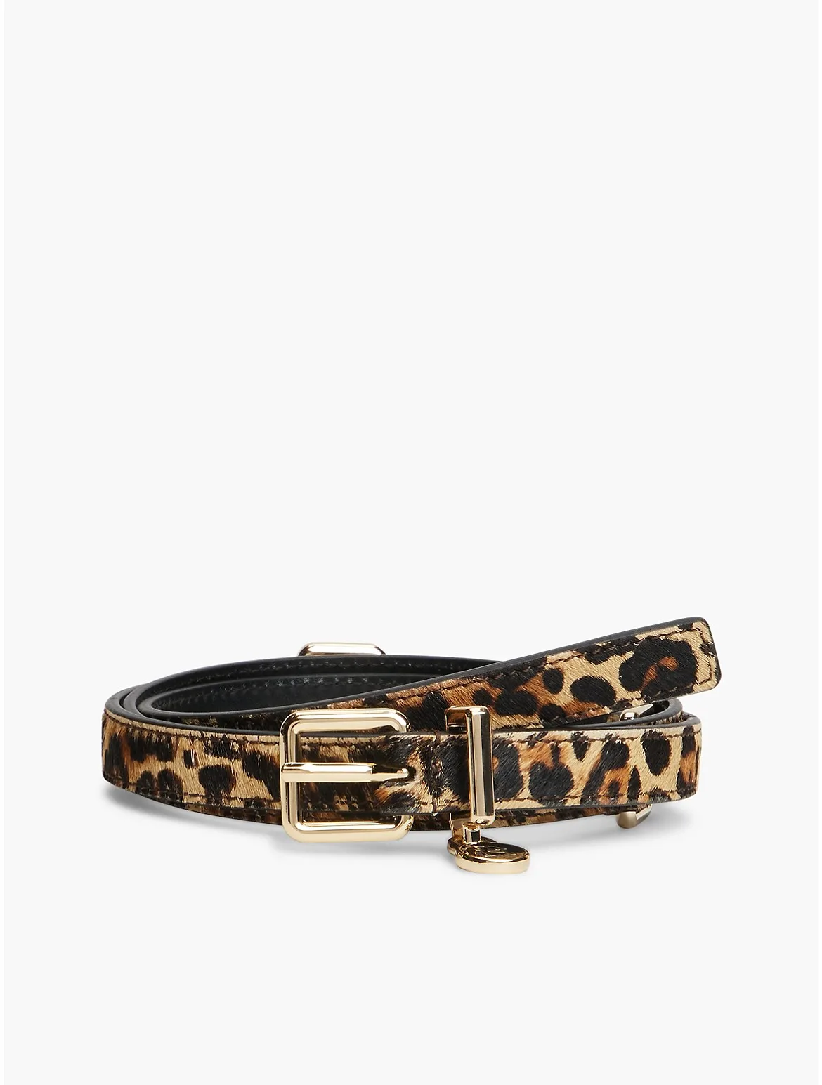 Leopard Print Calf Hair Belt by Tommy Hilfiger