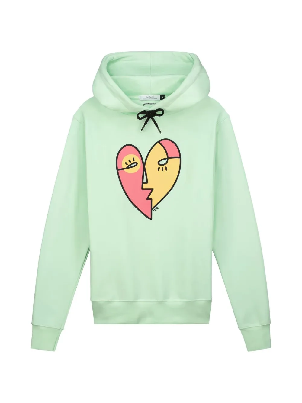 Heart-Print Drawstring Hoodie by Collect The Label