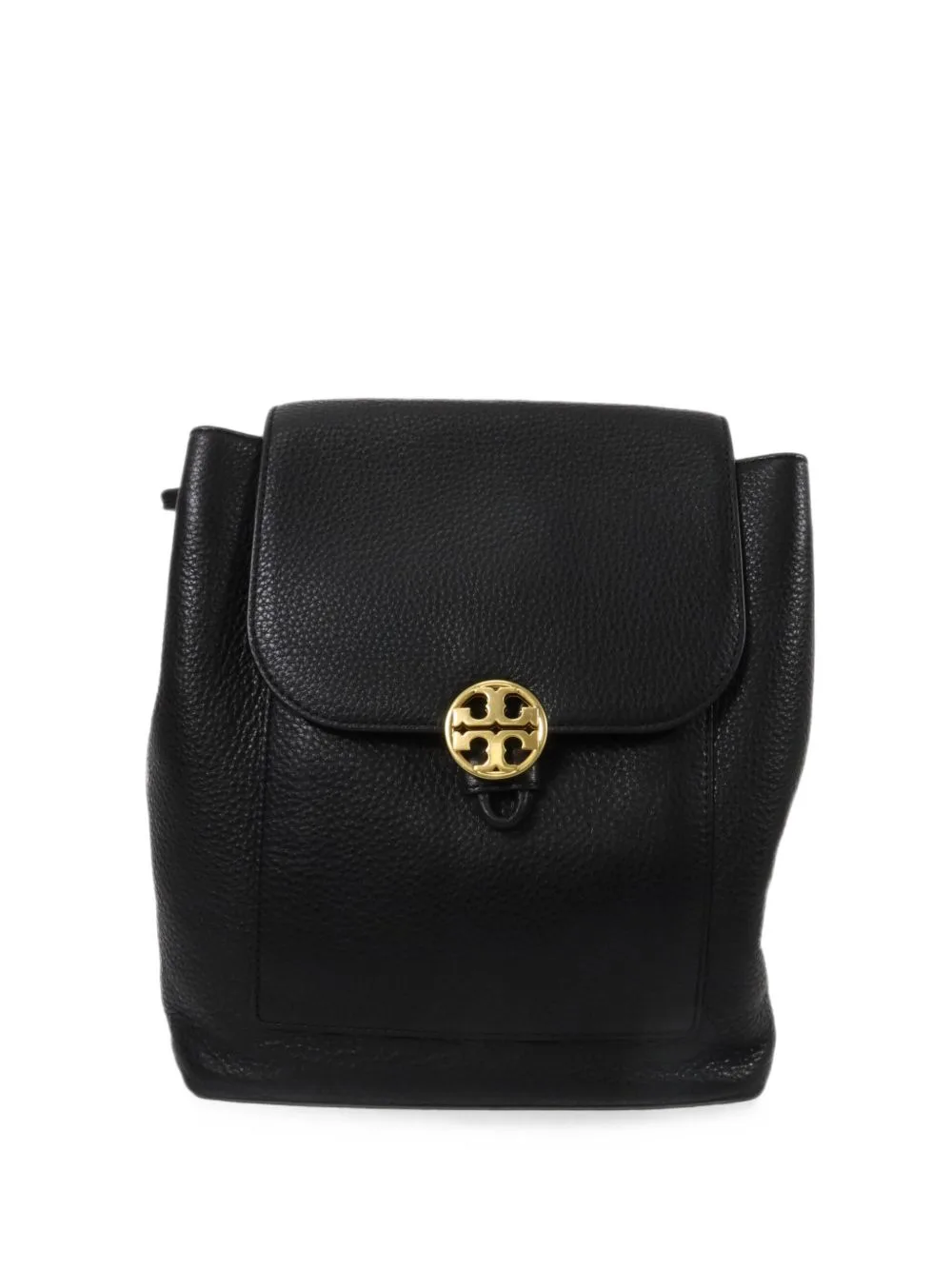Logo-Plaque Pebbled-Leather Backpack by Tory Burch