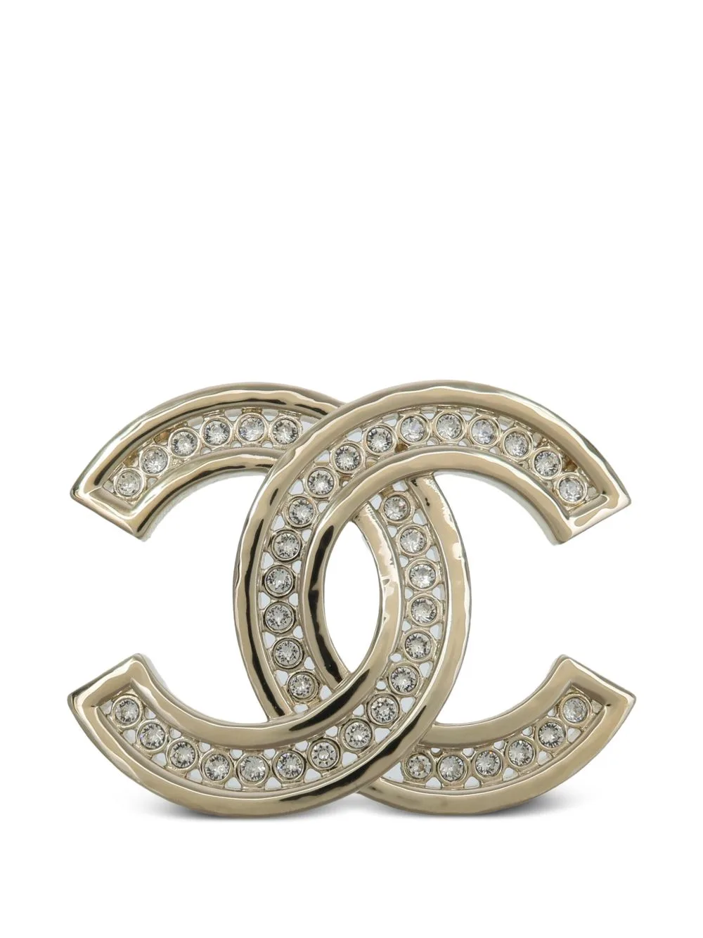 CC Crystal-Embellished Brooch by CHANEL Pre-Owned