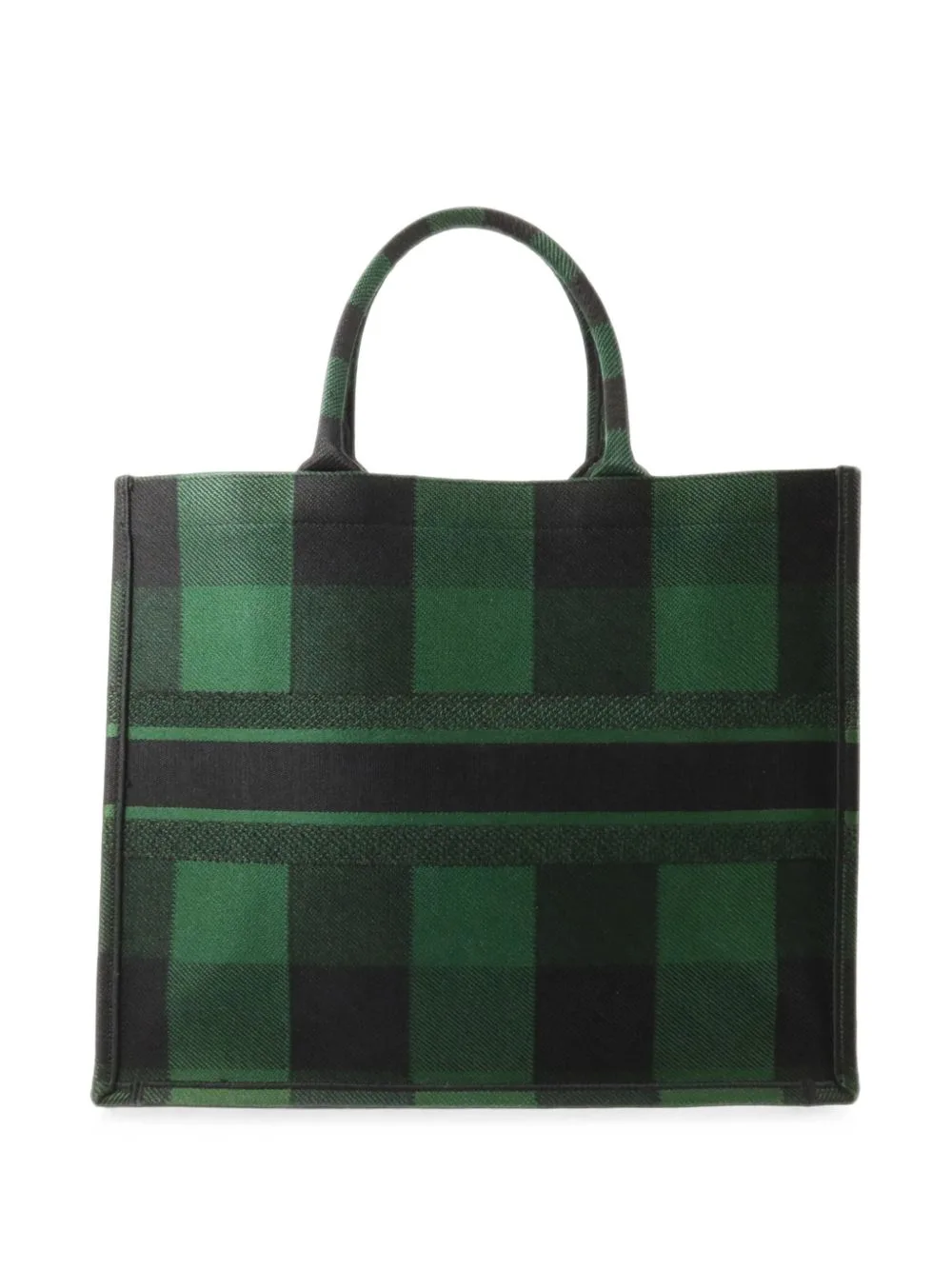 Large Book Tote Check-Print Bag by Christian Dior Pre-Owned