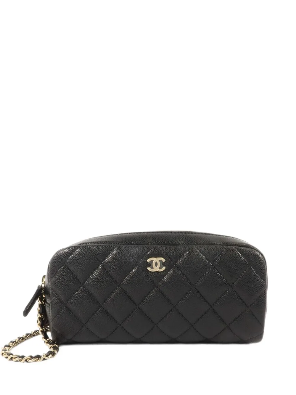 CC Classic Double Zipper Cosmetic Bag by CHANEL Pre-Owned