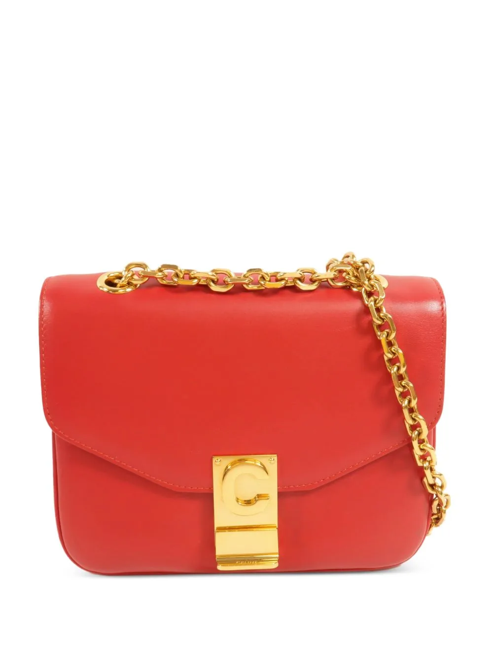 Small C Chain Leather Mini Bag by Celine Pre-Owned