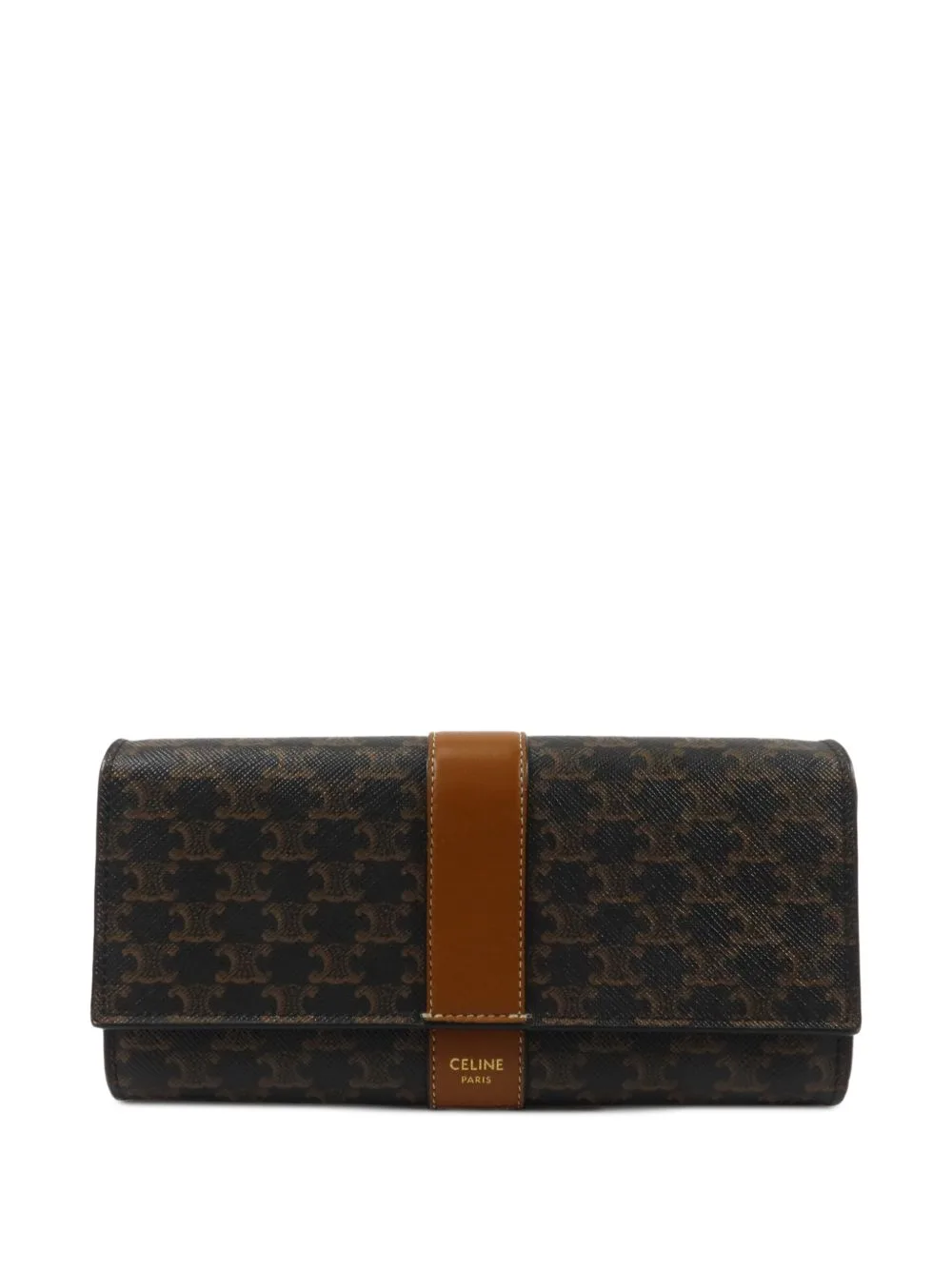 Triomphe Canvas Long Wallet by Celine Pre-Owned