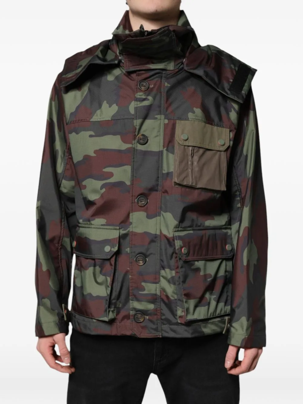Camouflage-Print Hooded Jacket by Dolce & Gabbana