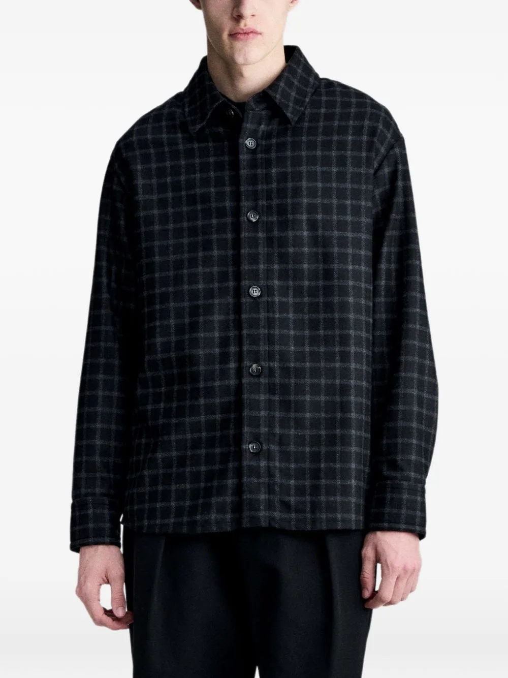 Checked Wool-Blend Shirt Jacket by A.P.C.