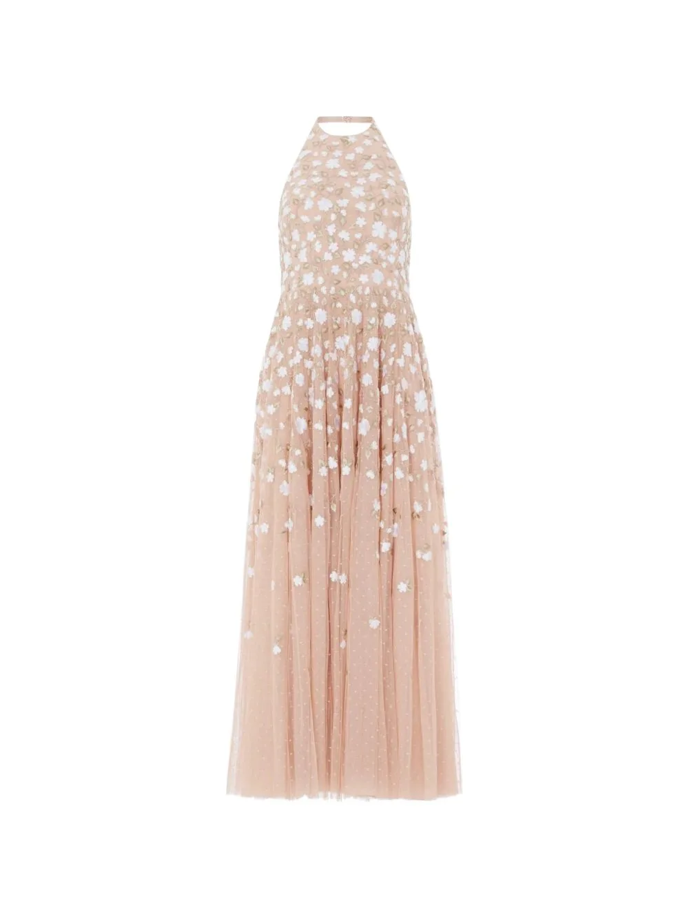 Trailing Roses Halter-Neck Gown by Needle & Thread